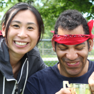 Image of Supervisor Tracy Ha smiling next to a Pegasus participant